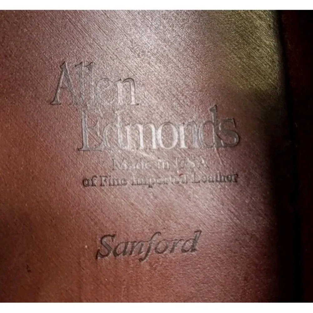 Allen Edmonds Sanford Leather Baroque Cap Toe Wingtip Oxford Lace-Up Shoes 10.5D